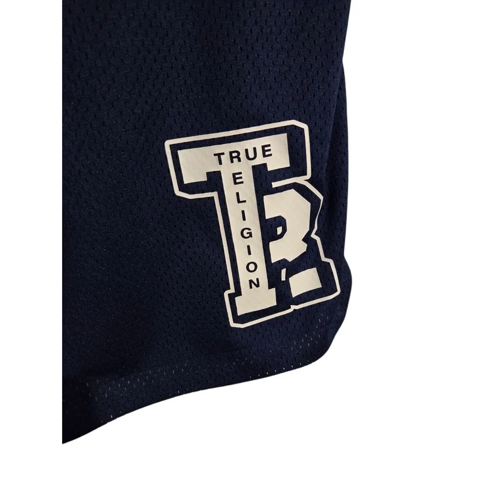 True Religion Mens Basketball Shorts‎ Blue Size XL